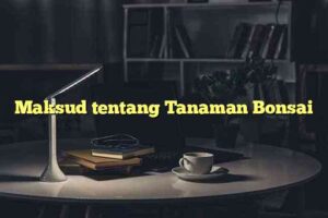 Maksud tentang Tanaman Bonsai