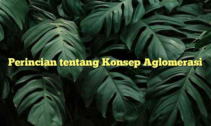 Perincian tentang Konsep Aglomerasi