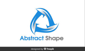 mendesain logo abstrak